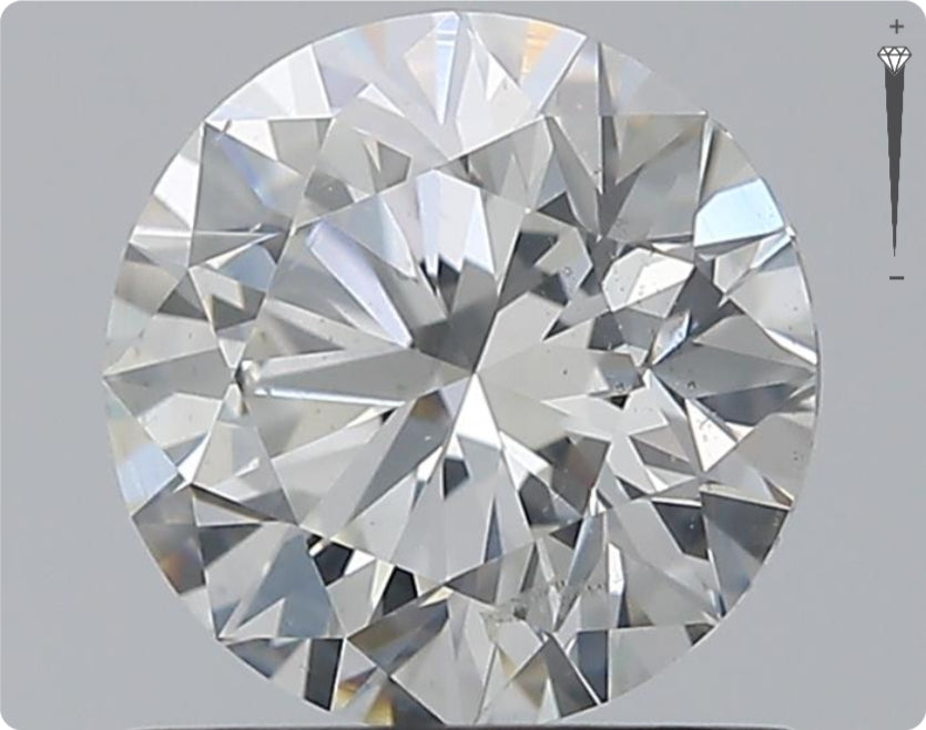 Natürlicher 1.01ct GIA Diamant | Farbe H | Reinheit SI2 | Rundschliff | EX EX EX #D10543