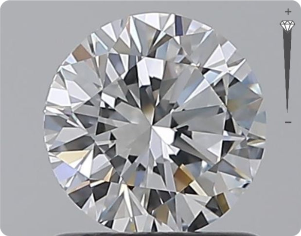 Natural 0.90ct GIA Diamond | Color D | Clarity IF | Round Cut | EX EX EX #D10544