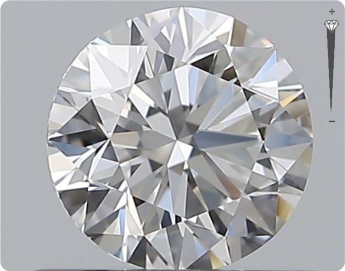 Natural 0.59ct GIA Diamond | Color D | Clarity VVS1 | Round Cut | EX EX VG #D10548