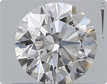 Natural 0.59ct GIA Diamond | Color D | Clarity VVS1 | Round Cut | EX EX VG #D10548