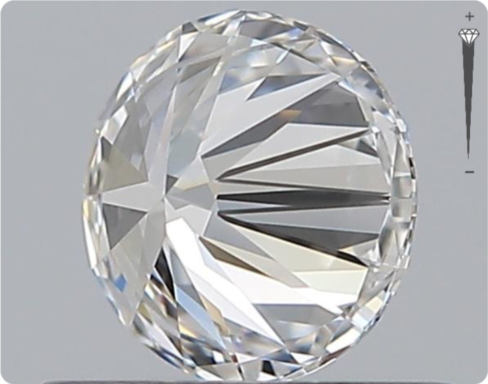 Natural 0.59ct GIA Diamond | Color D | Clarity VVS1 | Round Cut | EX EX VG #D10548