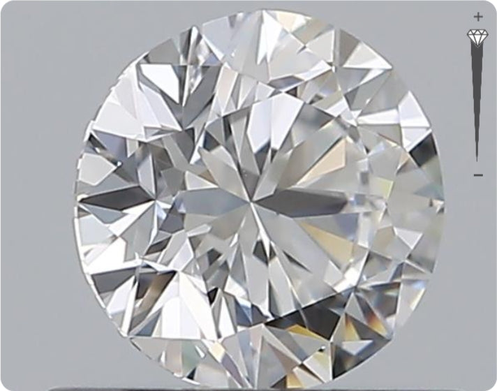 Natural 0.59ct GIA Diamond | Color D | Clarity VVS1 | Round Cut | EX EX VG #D10548