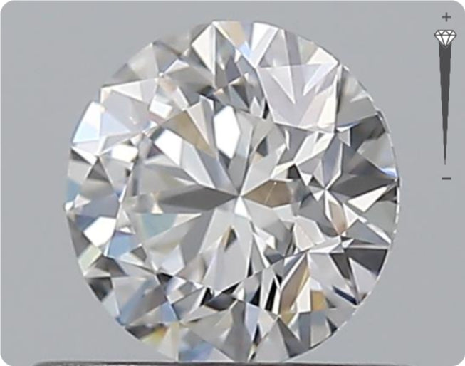 Natural 0.56ct GIA Diamond | Color D | Clarity VS1 | Round Cut | EX EX EX #D10550