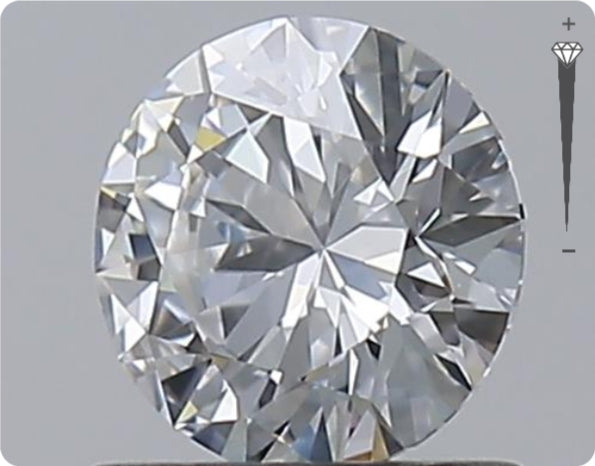 Natural 0.70ct GIA Diamond | Color D | Clarity VVS2 | Round Cut | EX EX EX #D10553