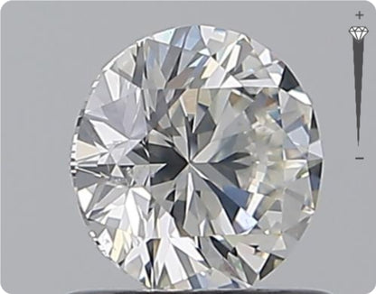 Natürlicher 0.70ct GIA Diamant | Farbe H | Reinheit SI2 | Rundschliff | EX EX EX #D10558