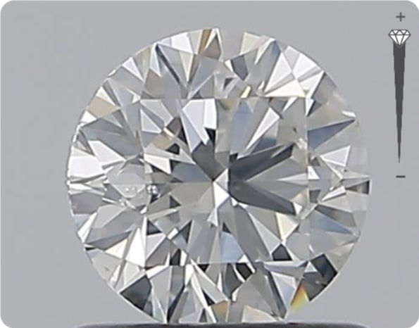 Natürlicher 0.70ct GIA Diamant | Farbe H | Reinheit SI2 | Rundschliff | EX EX EX #D10558