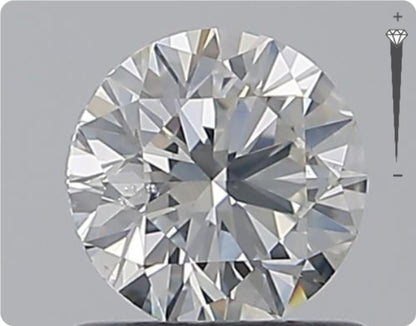 Natürlicher 0.70ct GIA Diamant | Farbe H | Reinheit SI2 | Rundschliff | EX EX EX #D10558