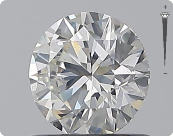 Natürlicher 0.70ct GIA Diamant | Farbe H | Reinheit SI2 | Rundschliff | EX EX EX #D10558