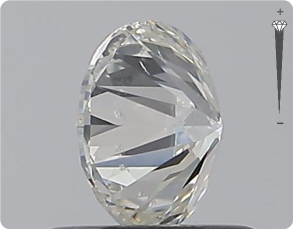 Natürlicher 0.70ct GIA Diamant | Farbe H | Reinheit SI2 | Rundschliff | EX EX EX #D10558