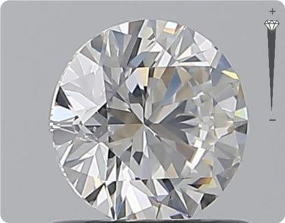 Natürlicher 0.70ct GIA Diamant | Farbe H | Reinheit SI2 | Rundschliff | EX EX EX #D10558