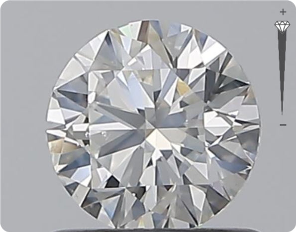 Natürlicher 0.70ct GIA Diamant | Farbe H | Reinheit SI2 | Rundschliff | EX EX EX #D10558