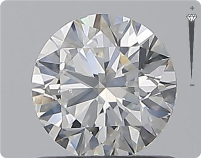 Natürlicher 0.70ct GIA Diamant | Farbe H | Reinheit SI2 | Rundschliff | EX EX EX #D10558