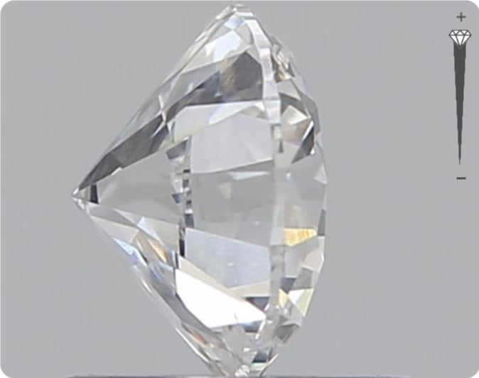 Natural 0.73ct GIA Diamond | Color D | Clarity SI2 | Round Cut | EX EX EX #D10560