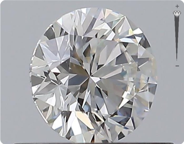 Natural 0.50ct GIA Diamond | Color E | Clarity VS1 | Round Cut | EX EX EX #D10561