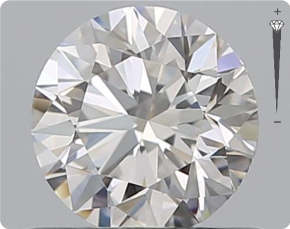 Natural 0.53ct GIA Diamond | Color E | Clarity VVS1 | Round Brilliant Cut | EX EX EX #D10562