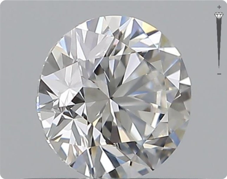 Natürlicher 0.50ct GIA Diamant | Farbe F | Reinheit VVS1 | Rundschliff | EX EX EX #D10569