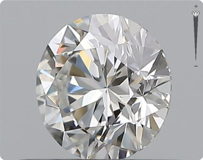 Natürlicher 0.50ct GIA Diamant | Farbe F | Reinheit VVS1 | Rundschliff | EX EX EX #D10569