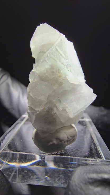 Phantom Fluorit Würfel Stufe grün lila Okorusu, Namibia 33*16*13mm Sammlung