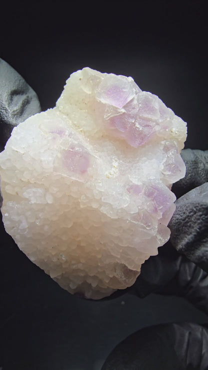 Cube de fluorite fantôme vert violet, spécimen de quartz Omehane, Namibie 55*42*18mm