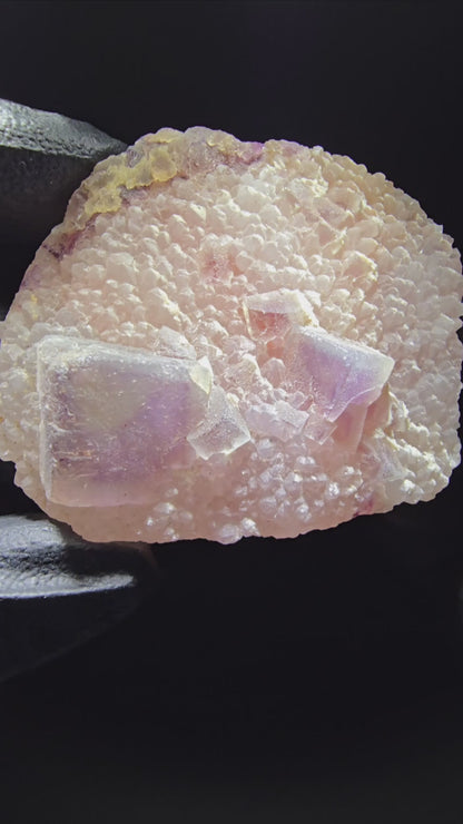 Phantom Fluorite Cube on Quartz Cluster purple green Omehane, Namibia 58*52*19mm