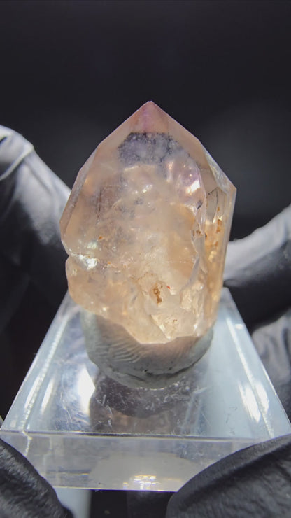 Klare Phantom Amethyst Spitze lila braun Goboboseb Namibia 28*21*14mm Sammlung