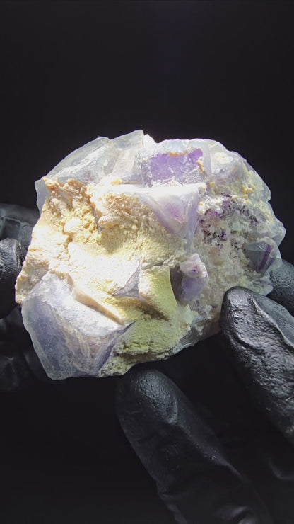 Phantom Fluorite Cube Specimen purple green Omehane, Namibia 67*56*27mm Collection