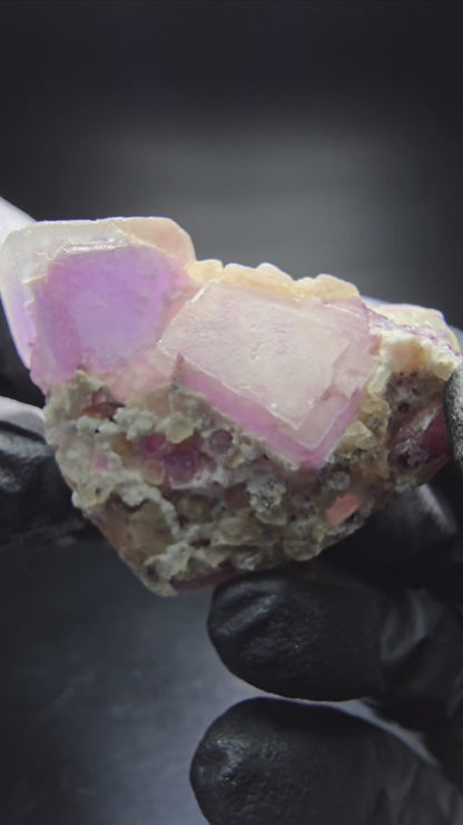 Phantom Fluorite Cube Tier Vert Violet Omehane, Namibie 41*31*31mm Collection
