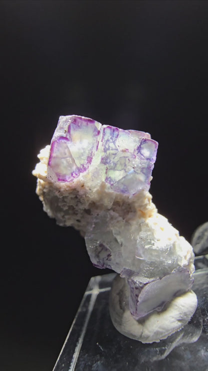 Cubes de fluorite Zonar rares, stade orthoclase, Erongo namibie, Collection 35x21x18mm