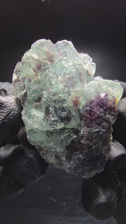 Cube de fluorite fantôme transparent, vert Okorusu, Collection namibie 45x32x32mm