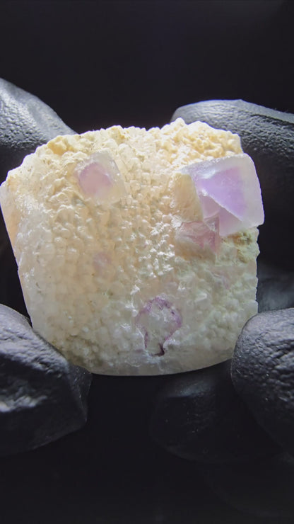 Phantom Fluorite Cube on Quartz Cluster purple green Omehane, Namibia 40*33*17mm