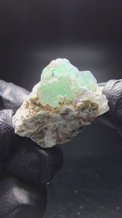 Fluorite Zonare, muscovite, stade orthoclase Erongo, namibie, Collection 32*26*16mm